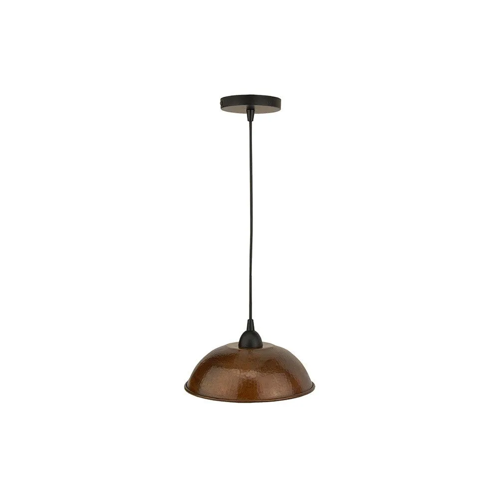 10 1/2" Copper Dome Pendant Light