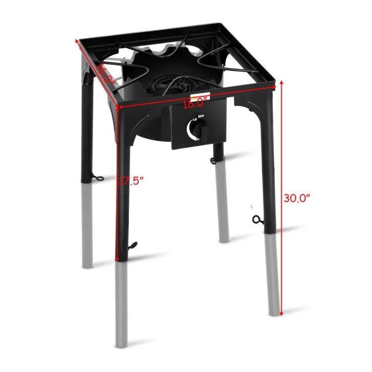 100 000-BTU Portable Propane Outdoor Camp Stove with Adjustable Legs