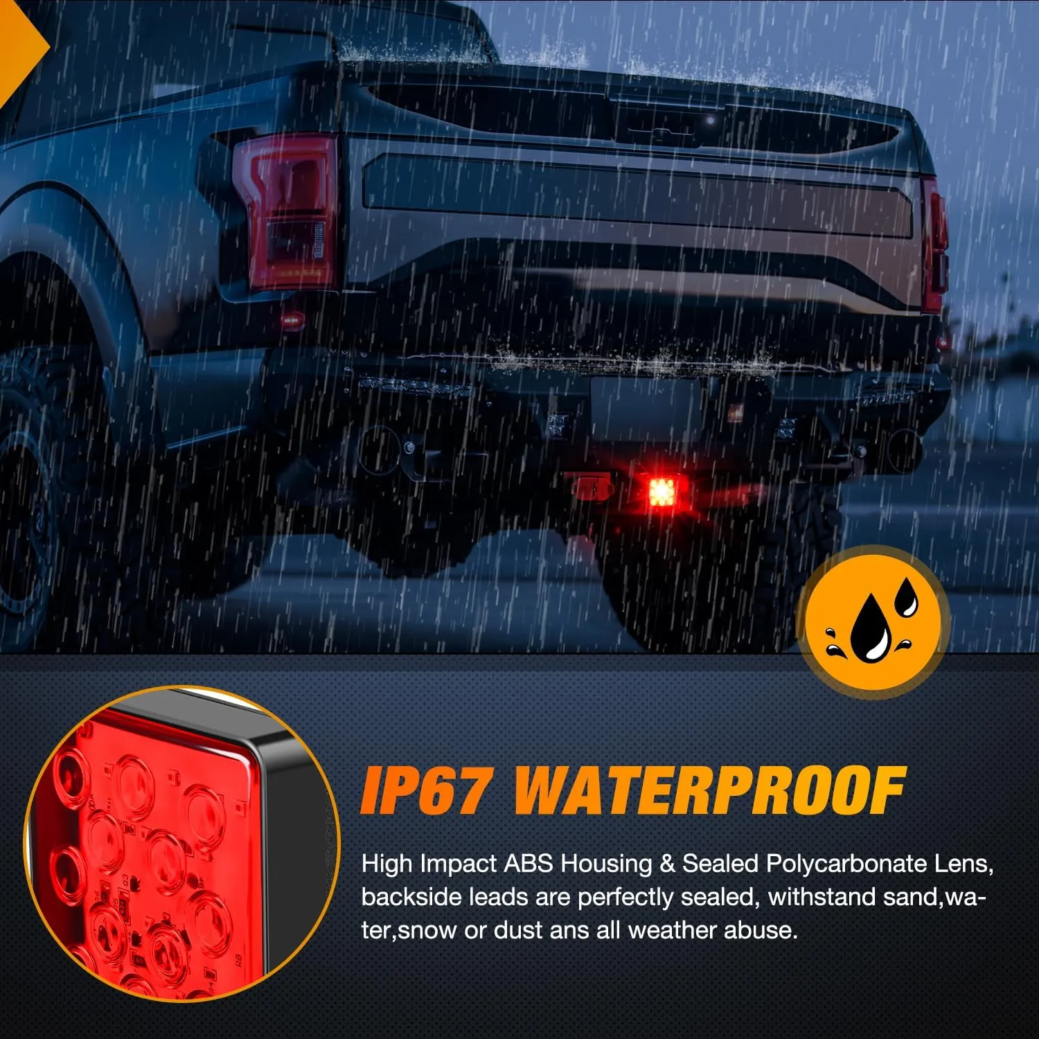 12LED Brake Light Trailer Hitch Cover