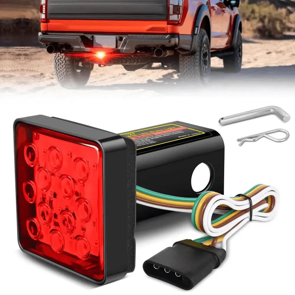 12LED Brake Light Trailer Hitch Cover