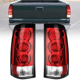 1999-2006 GMC Sierra 1999-2002 Chevy Silverado Red Housing Rear Lamp Replacement Only Fits Fleetside Models Tail light Assembly