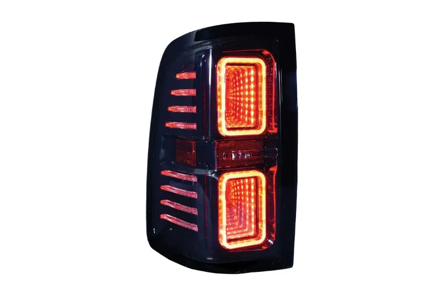 2009-18 Ram OLM Infinite Series Tail Lights - Smoked/Smoked DRL