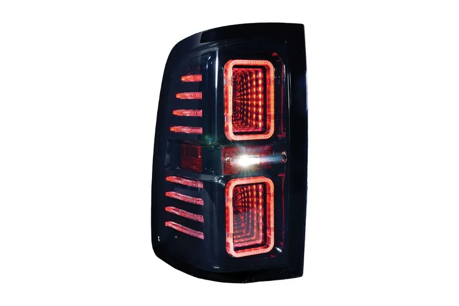 2009-18 Ram OLM Infinite Series Tail Lights - Smoked/Smoked DRL