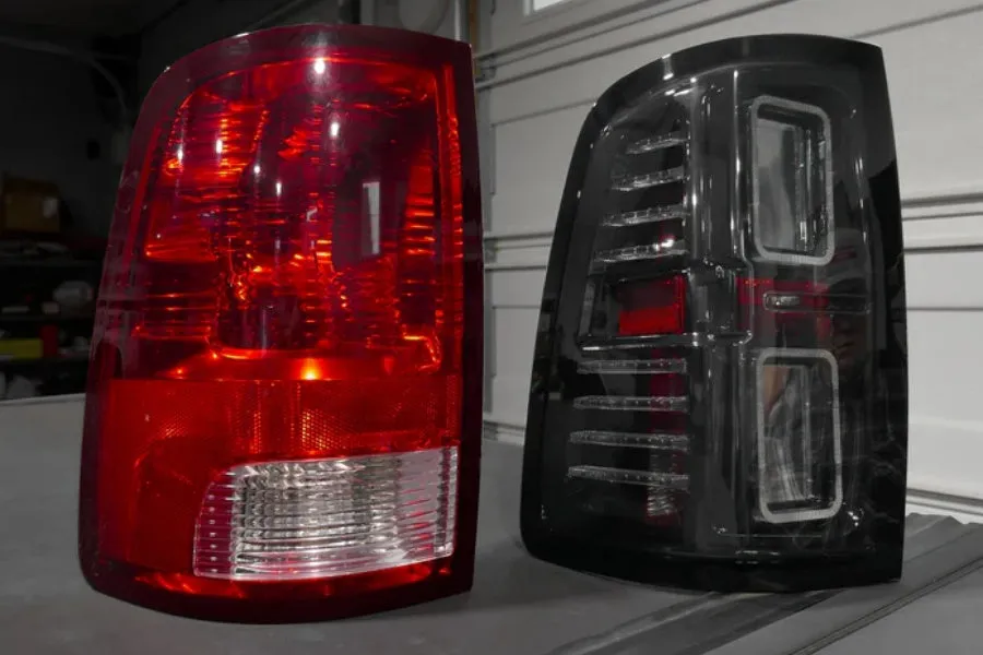 2009-18 Ram OLM Infinite Series Tail Lights - Smoked/Smoked DRL