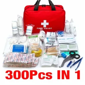 300PCS Portable Emergency First Aid Kit