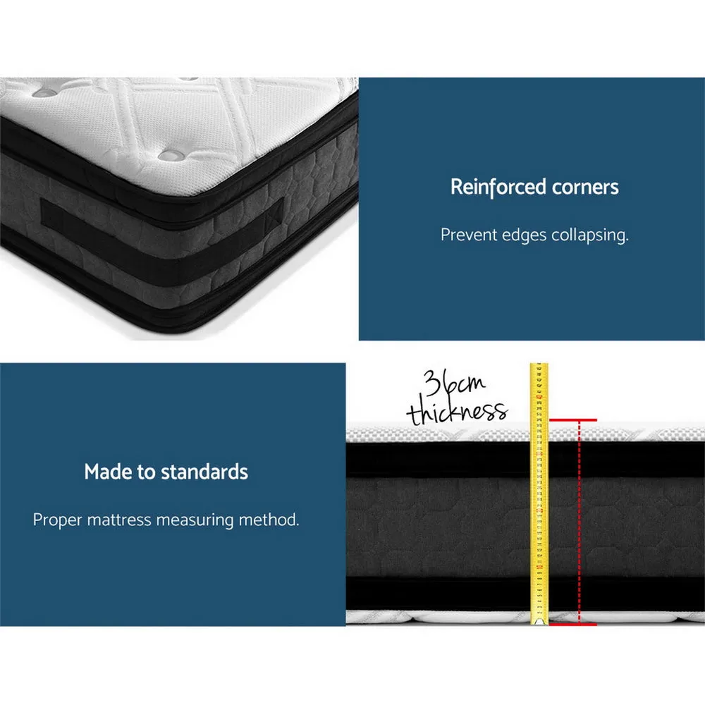 36cm 7-Zone Gel Memory Foam King Mattress Giselle Bedding