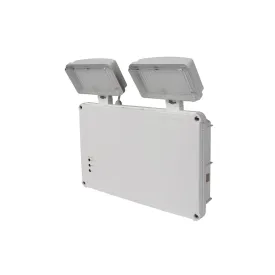 3W Emergency Twin Wall Spot Light, Non-Maintained Outdoor LED Light, 2x High Power LEDs, IP65 Waterproof, 6000K