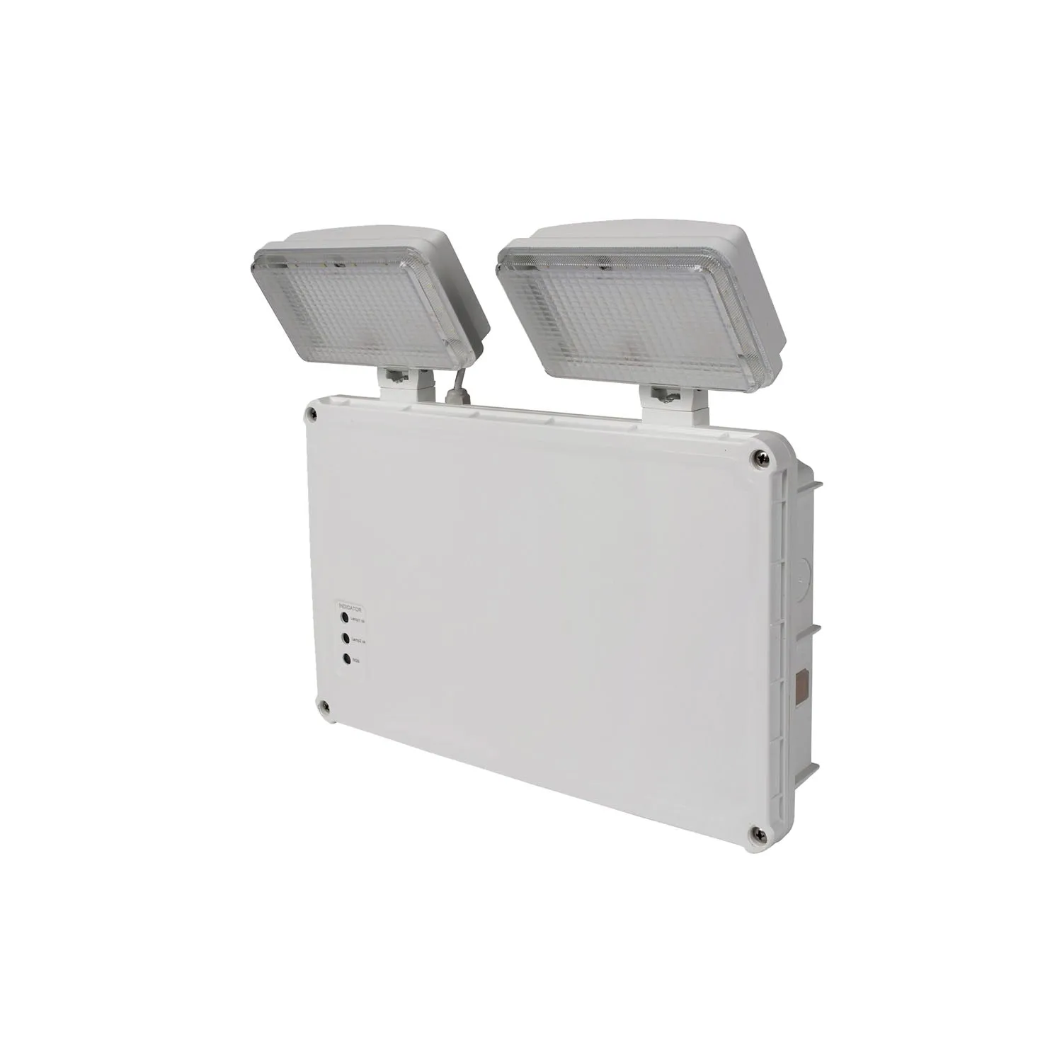 3W Emergency Twin Wall Spot Light, Non-Maintained Outdoor LED Light, 2x High Power LEDs, IP65 Waterproof, 6000K