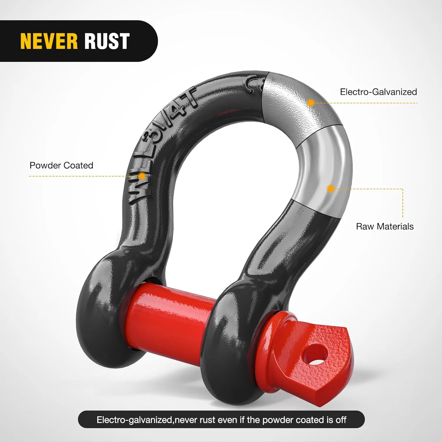 5/8 Inch D-Ring Shackle 4 Packs