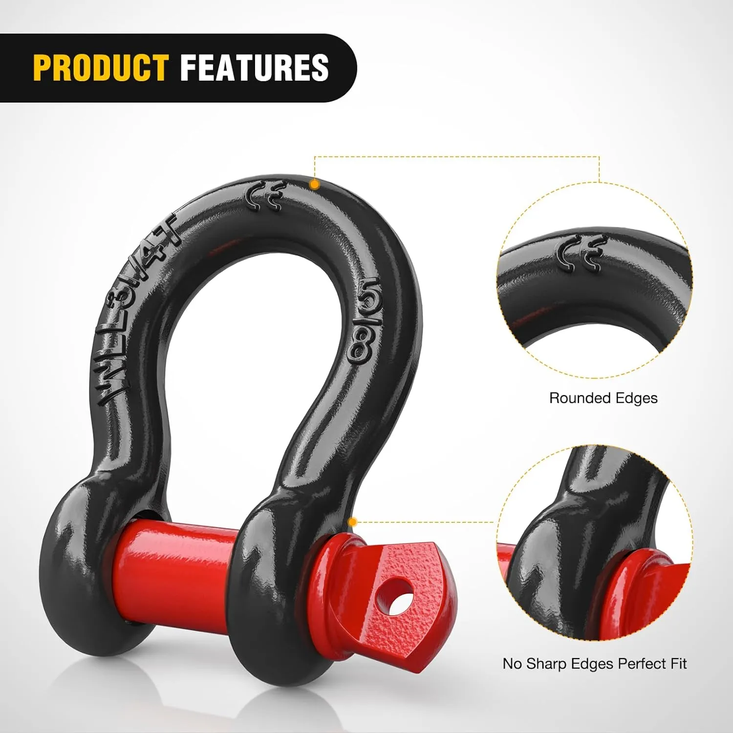 5/8 Inch D-Ring Shackle 4 Packs