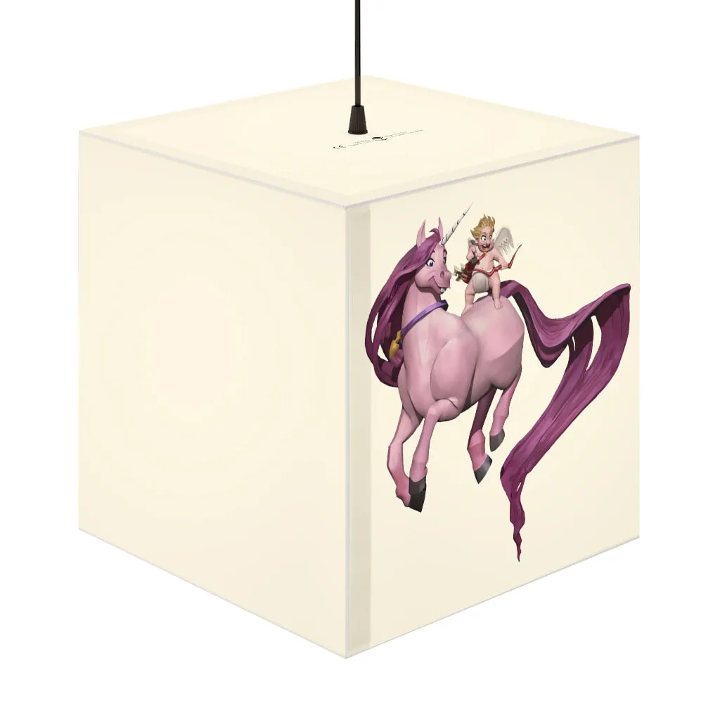 Baby Cupid and Horse Personalized Lamp