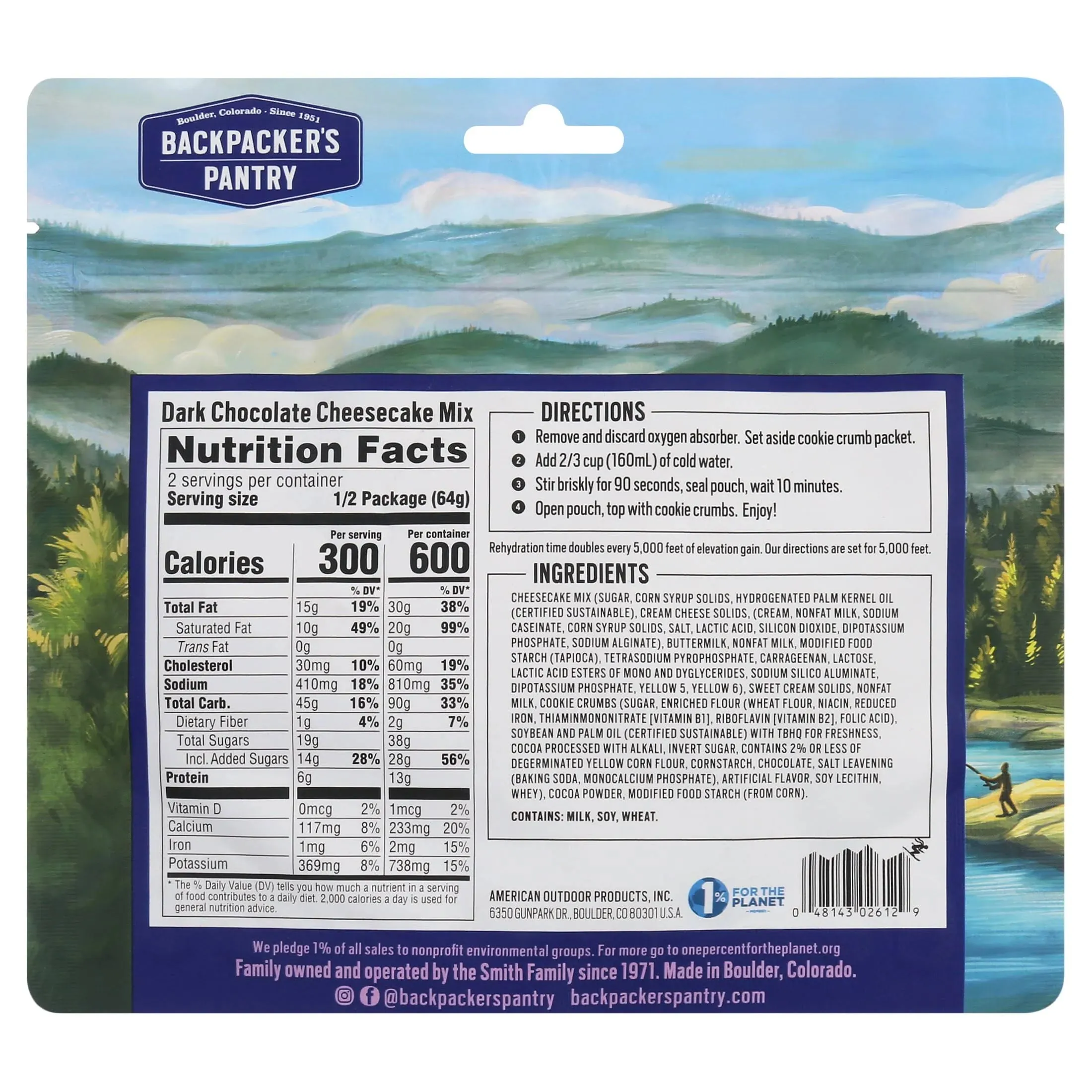 Backpacker's Pantry Dark Chocolate Cheesecake Mix