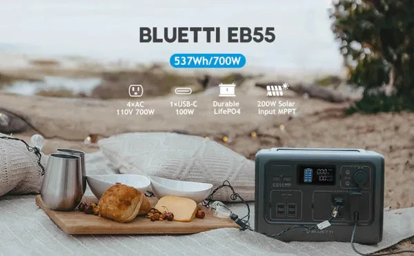 BLUETTI EB55   1*PV120 (Gray) | Solar Generator Kit