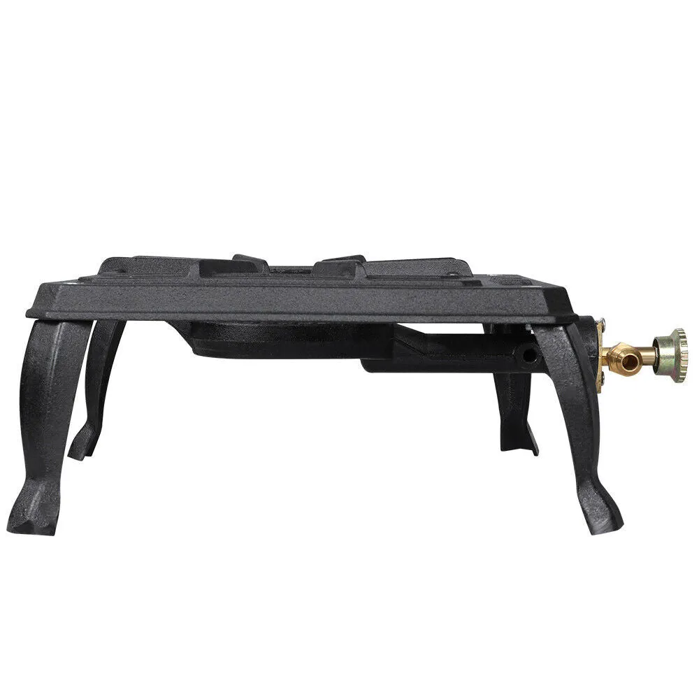 Camping Stove Cast Iron Burner Single Portable Outdoor Propane Gas BBQ Cooker
