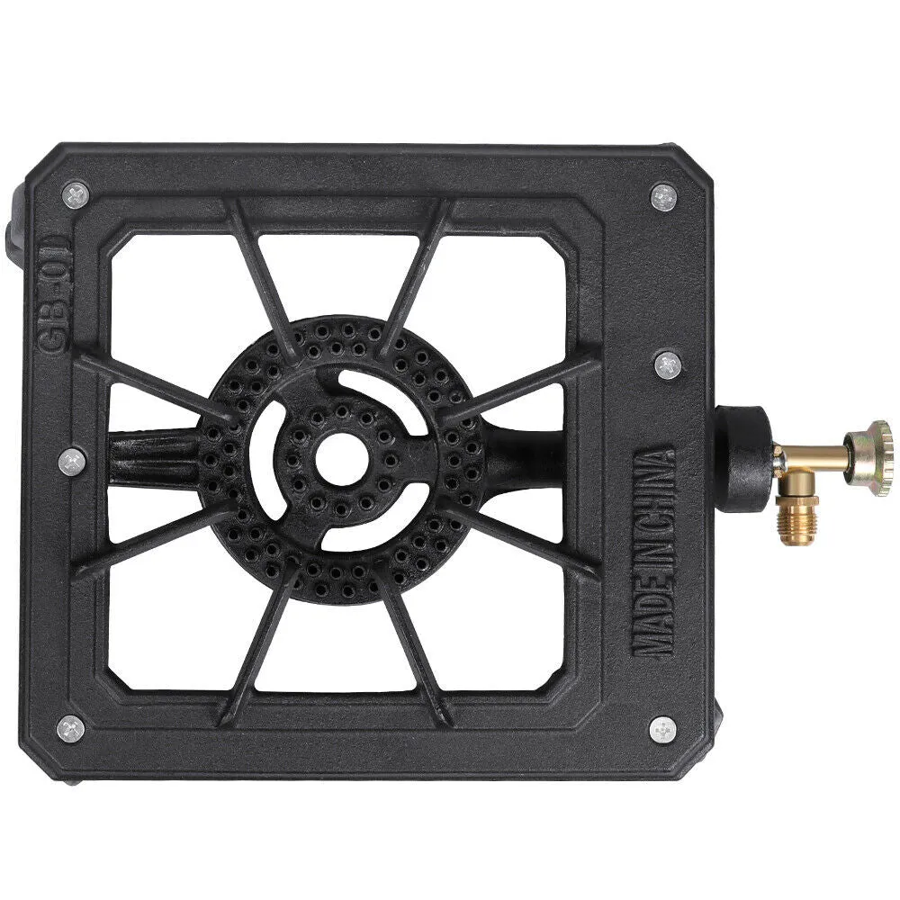 Camping Stove Cast Iron Burner Single Portable Outdoor Propane Gas BBQ Cooker