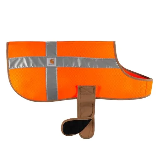 Carhartt P0000342 Mesh Safety Dog Vest, Hi-Visibility Lightweight Dog Vest