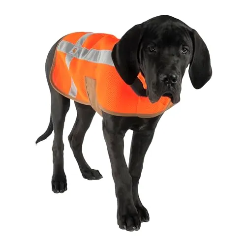 Carhartt P0000342 Mesh Safety Dog Vest, Hi-Visibility Lightweight Dog Vest