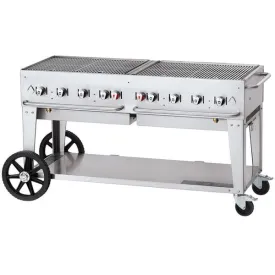 Crown Verity 60" Mobile Grill (Bulk Tanks Only) Dome Package with (1) Roll Dome CV-MCB-60-SI-BULK-1RDP