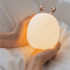 Cute Rabbit Deer LED Lamp Wireless Touch Sensor Silicone Children Kids Baby Bedside Decoration Christmas Night Light