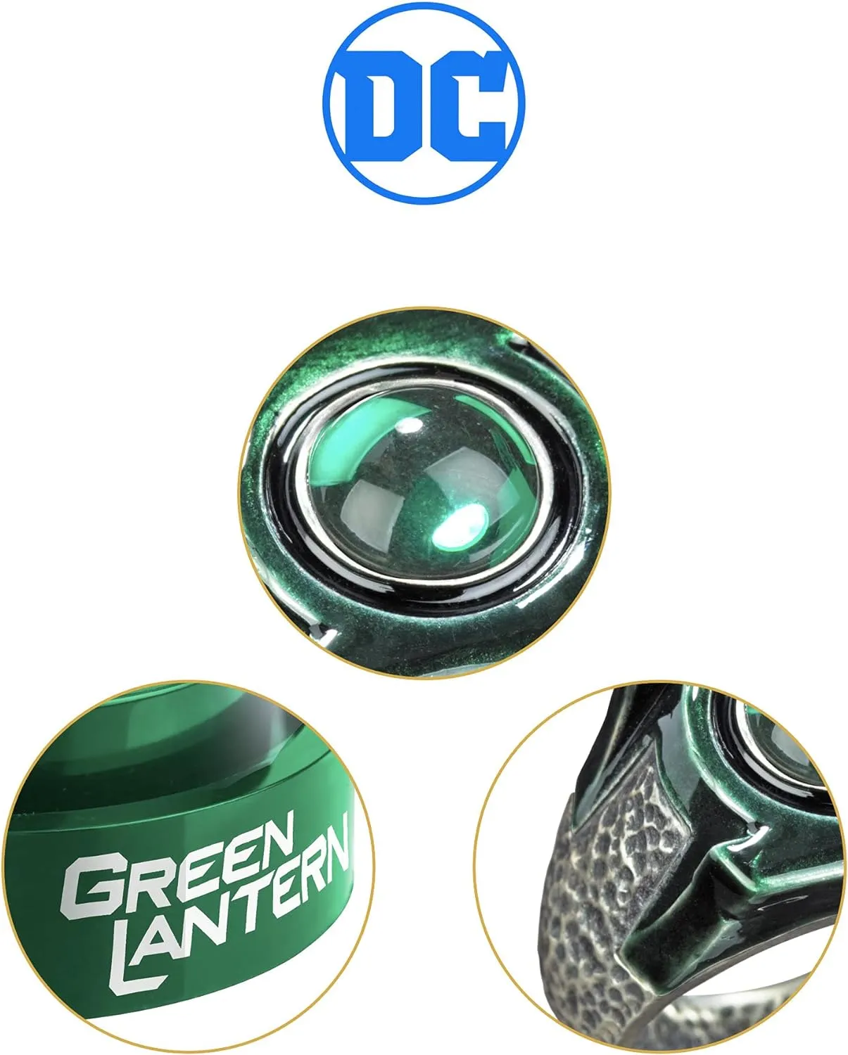 DC Green Lantern Prop Ring & Display - Official Movie Set Replica - Die Cast