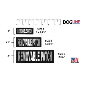Dogline Removeable Reflective Patches - Set of 2 Therapy Dog