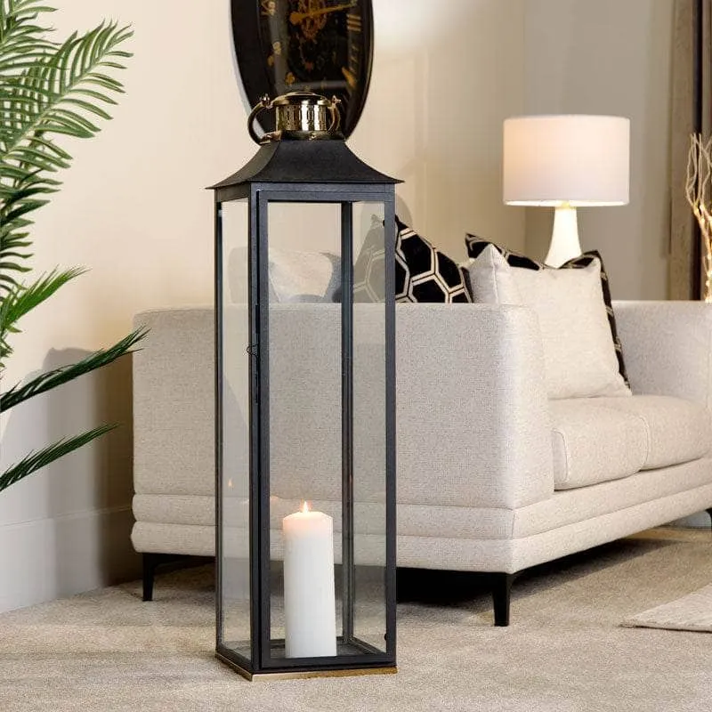 Extra Large Lantern -  Black & Gold