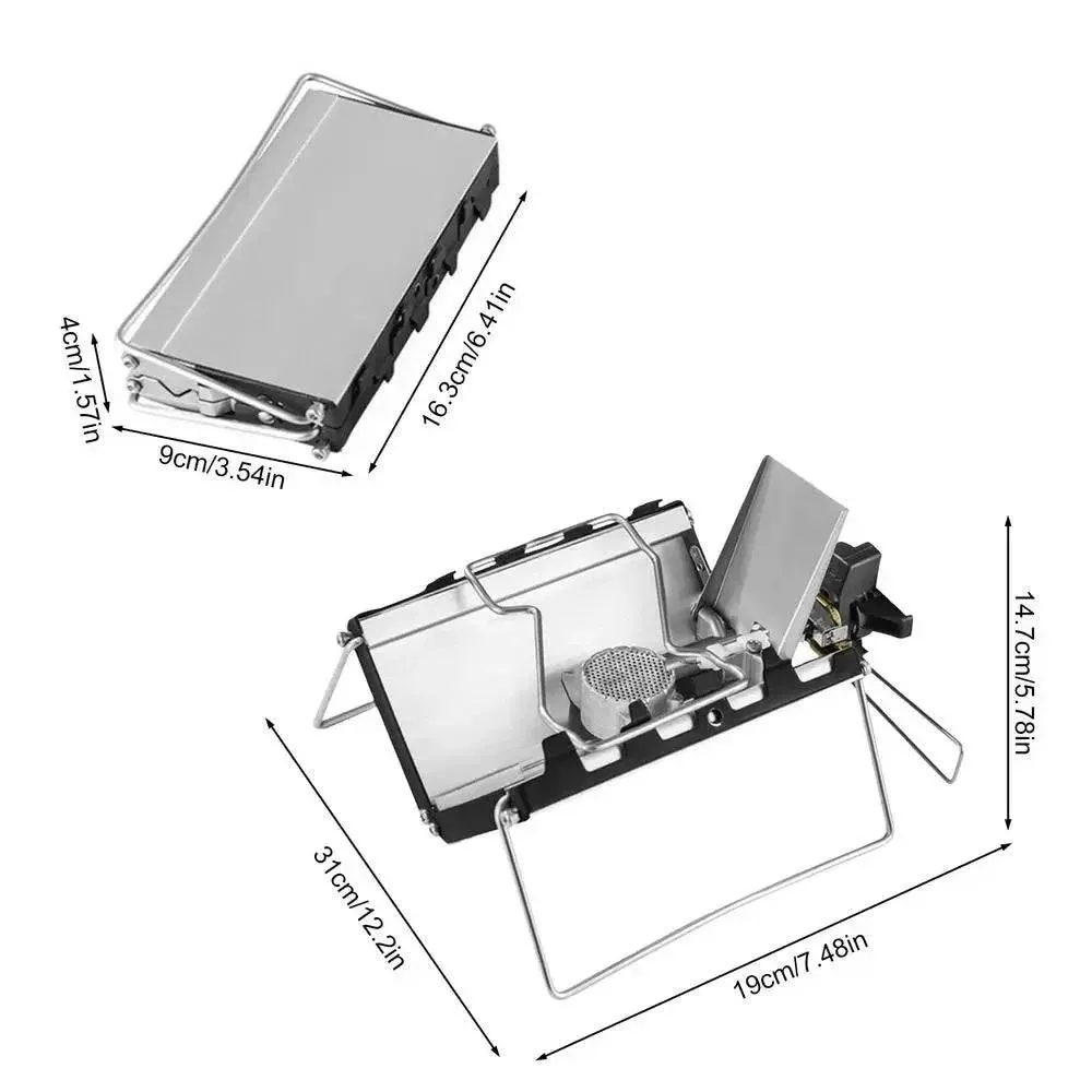 Folding Cassette Stove 2600W Portable Outdoor Camping Gas Stove Lightweight Picnic Travel Cooker 2600W Windproof Cassette Stove