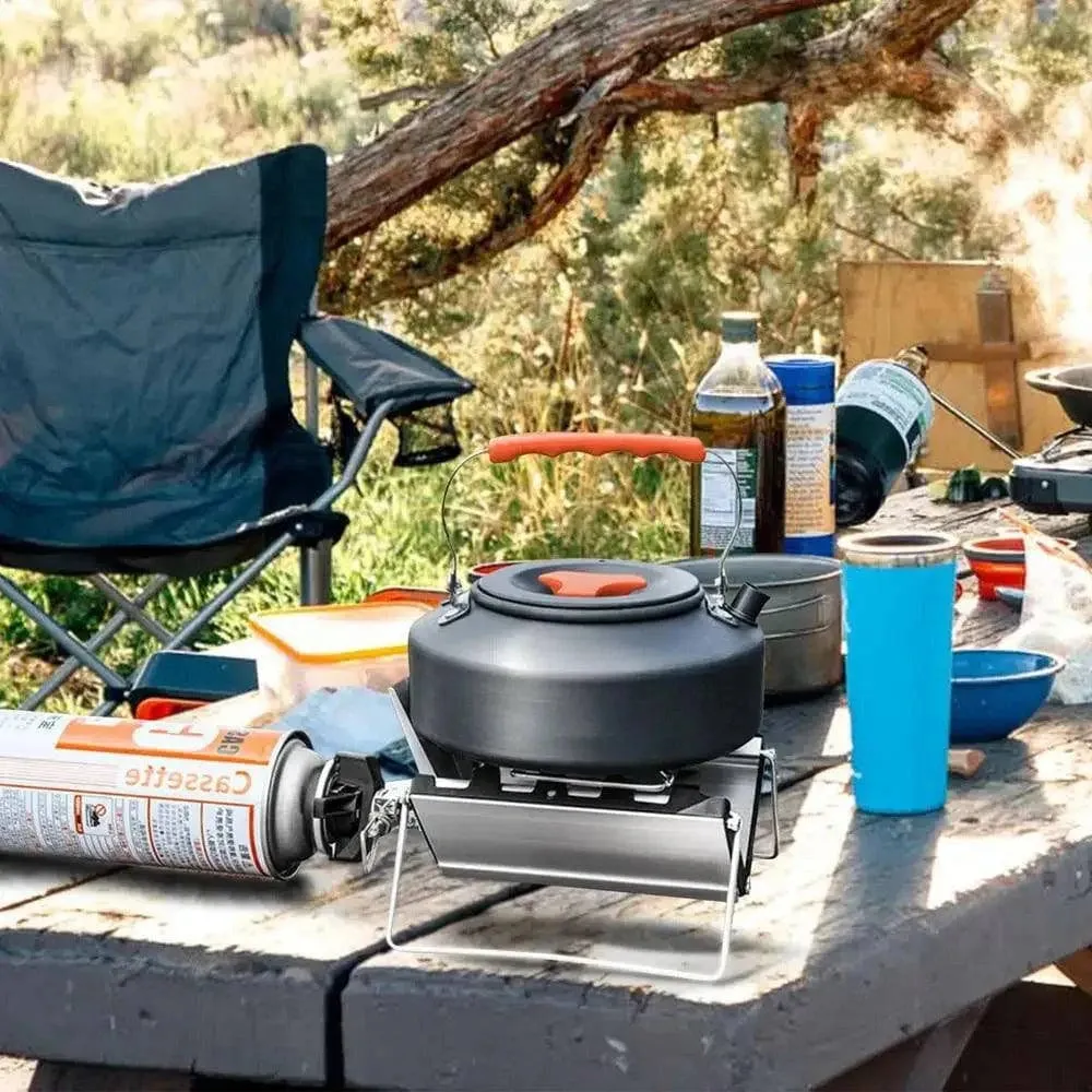 Folding Cassette Stove 2600W Portable Outdoor Camping Gas Stove Lightweight Picnic Travel Cooker 2600W Windproof Cassette Stove