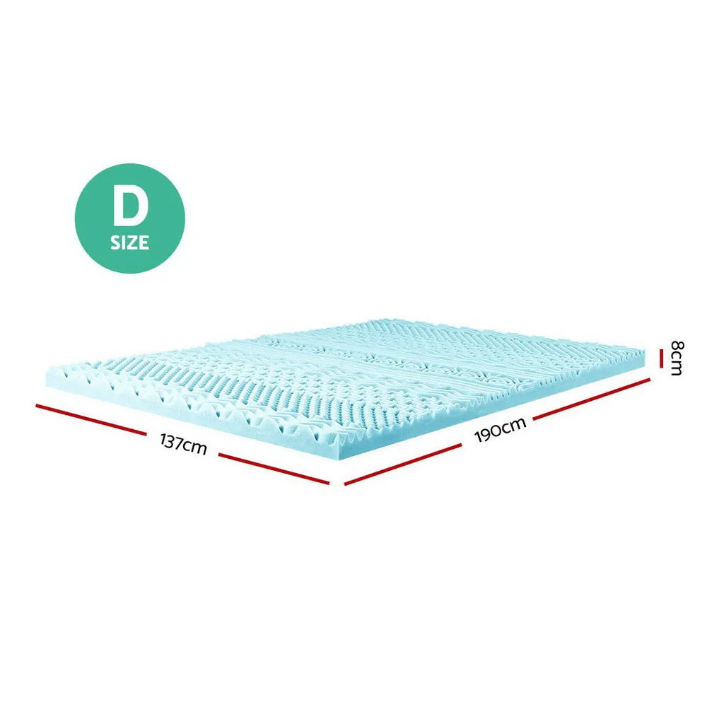Giselle Bedding 11-zone Memory Foam Mattress Topper 8cm - Double