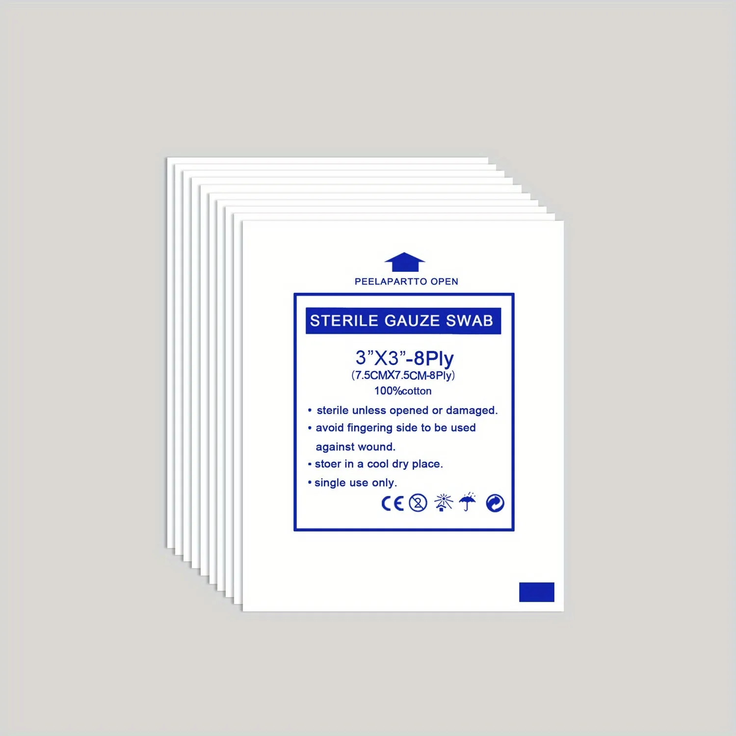 Hemostatic Gauze Bandage  Disposable First Aid Dressings  Multiple Sizes