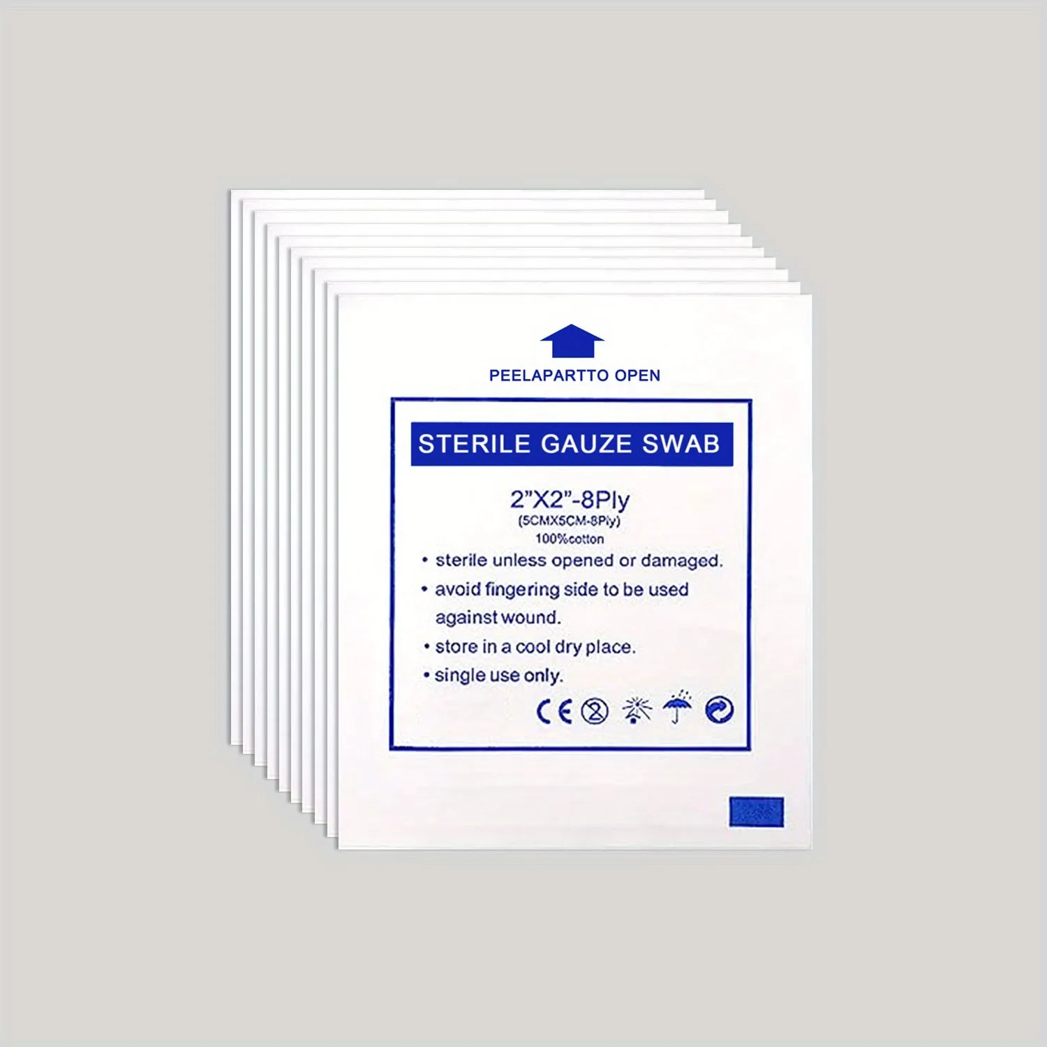 Hemostatic Gauze Bandage  Disposable First Aid Dressings  Multiple Sizes