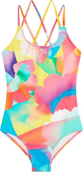 Kanu Surf Girls' Reese UPF 50 Beach Sport Criss-Cross One Piece Swimsuit