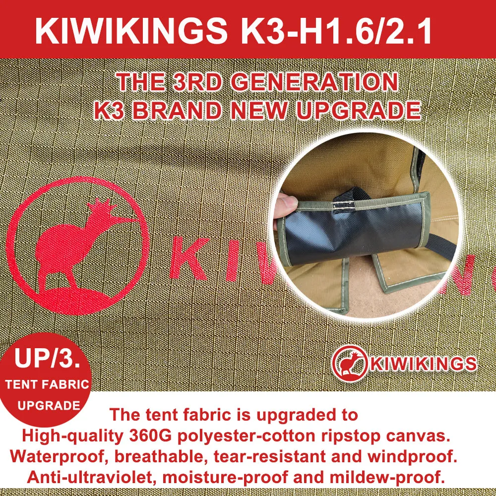 KIWIKINGS Hydraulic Automatic(K3-H2.1)2.1M*2.1M family edition roof tent