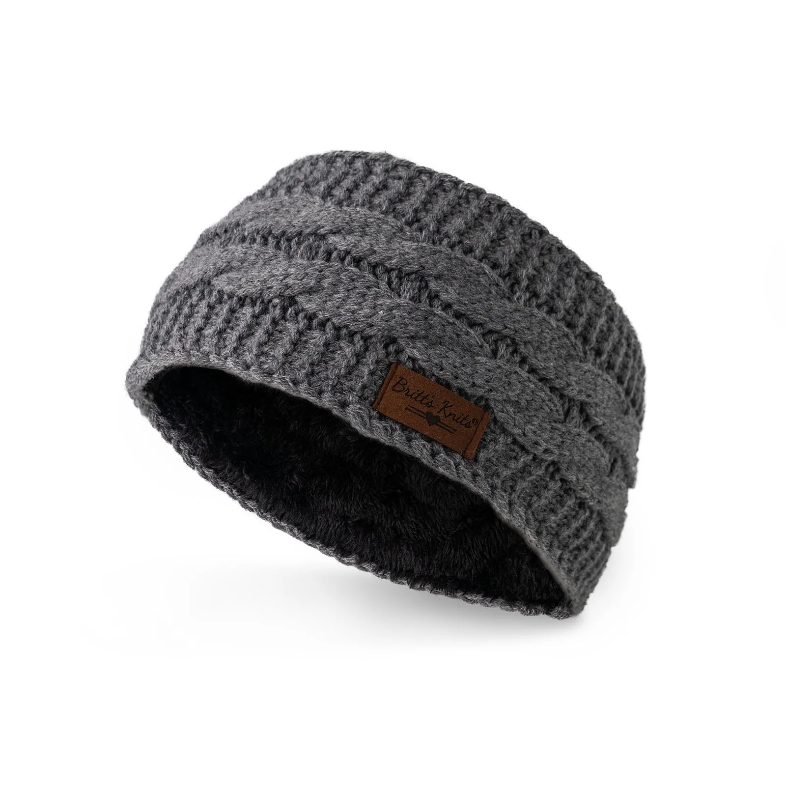 Ladies Plush Lined Grey Head Warmer