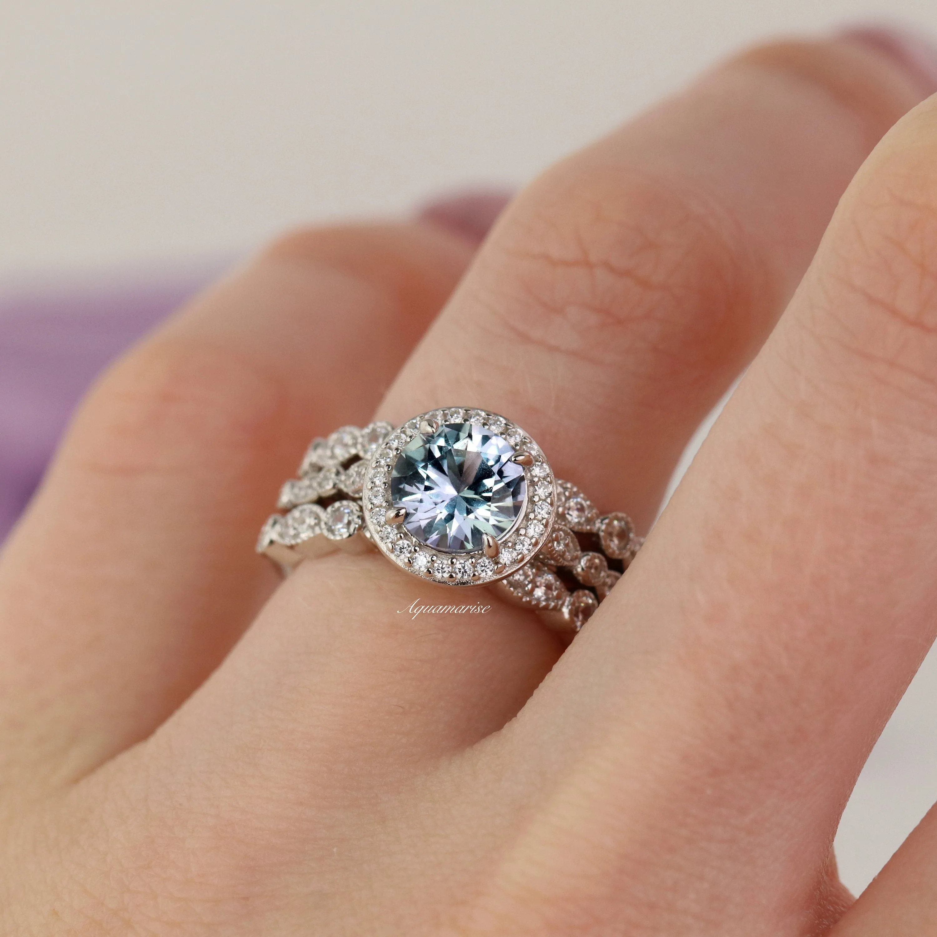 Luxe Alexandrite Ring- Sterling Silver