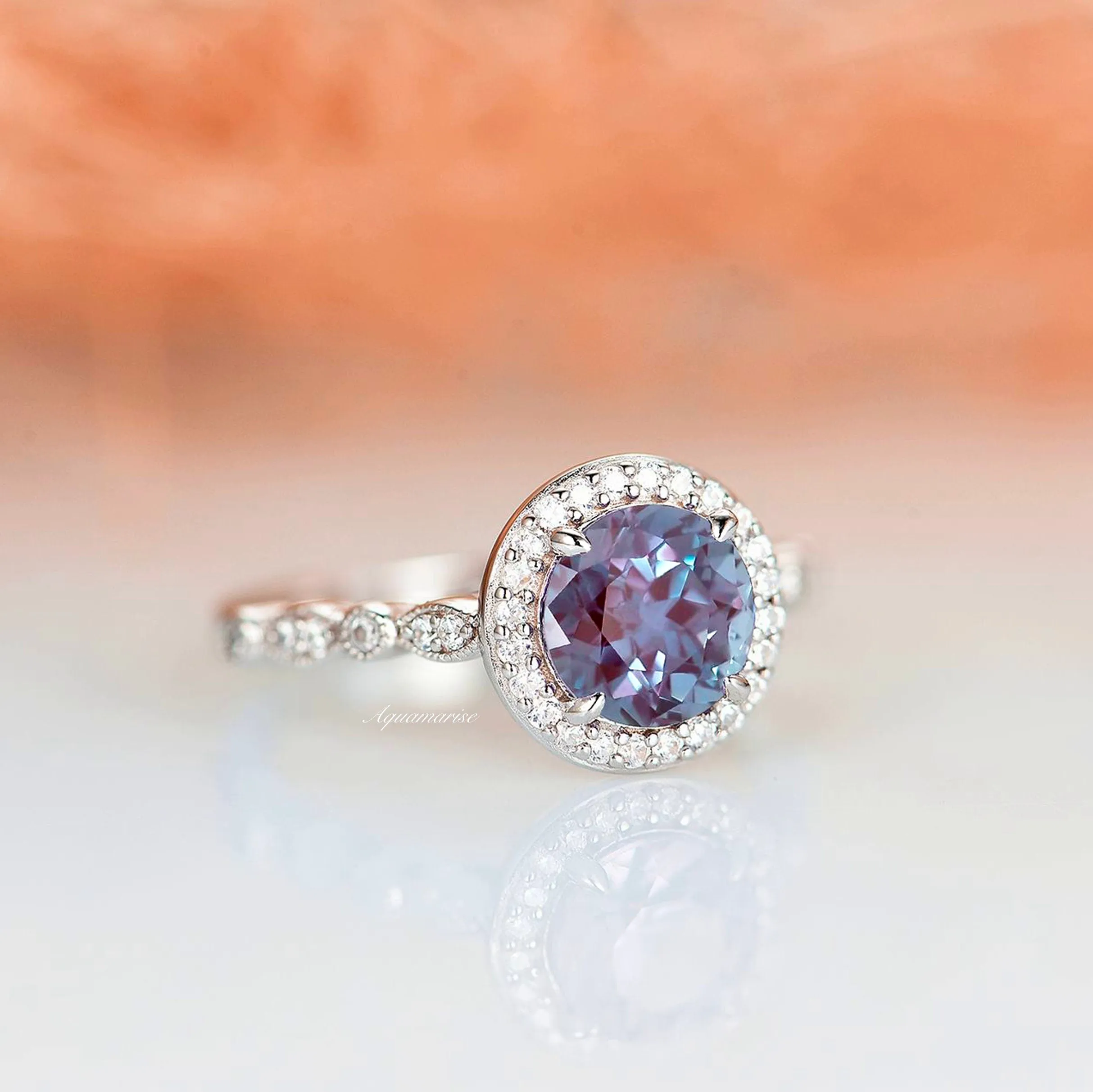 Luxe Alexandrite Ring- Sterling Silver