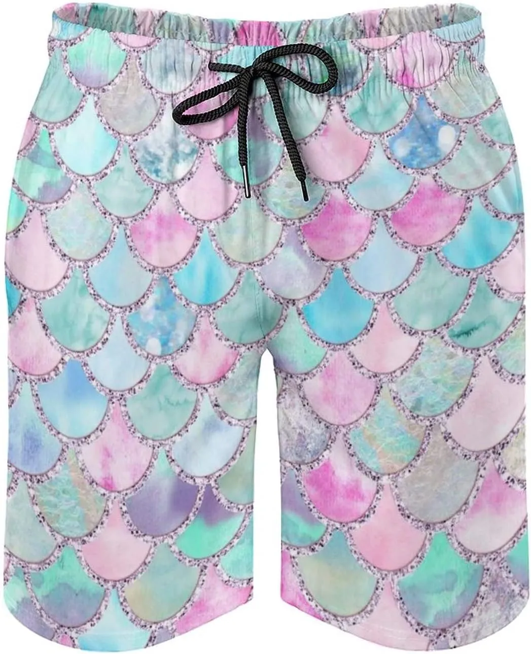 Men's Summer Quick Dry Swim Trunks Mermaid Beach Board Shorts Bathing Suits