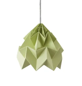 Moth paper origami lamp autumn green