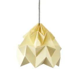 Moth paper origami lamp canary yellow