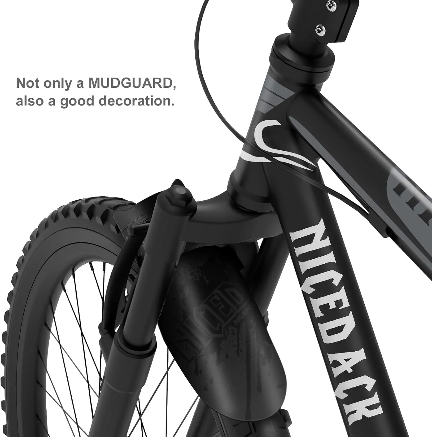 NICEDACK Bike Fender, Adjustable MTB Mud Guard, Front and Rear Compatible Mudguards, Fits 650B 20" 26" 27.5" 29 inch Fat Tire Bikes and All Disc Brake Bicycles