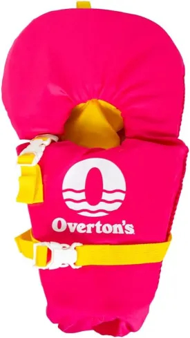 Overton's Toddler Life Jacket - USCG Approved Type II, Designed for Children up to 30 lbs., Elasticized Fabric for Snug Fit, Oversized Collar for Head Support, Grab Strap for Quick Recovery