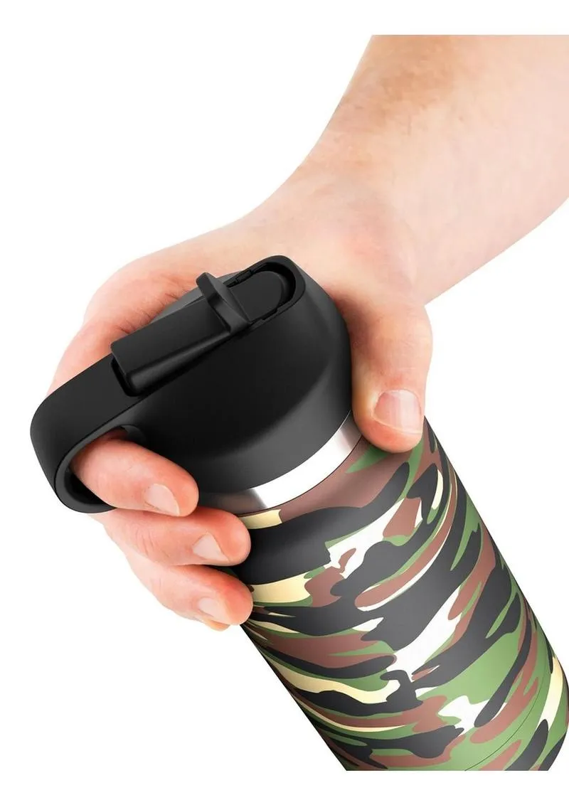 PDX Plus Fap Flask Happy Camper Stroker - Frosted/Camo