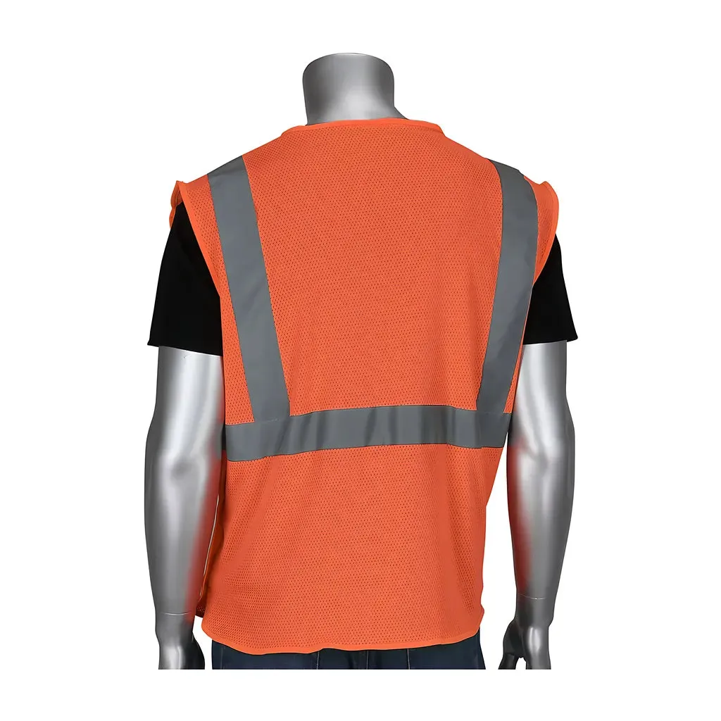PIP 302-5PMVOR-S ANSI Type R Class 2 Three Pocket Mesh Breakaway Vest