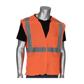 PIP 302-5PMVOR-S ANSI Type R Class 2 Three Pocket Mesh Breakaway Vest