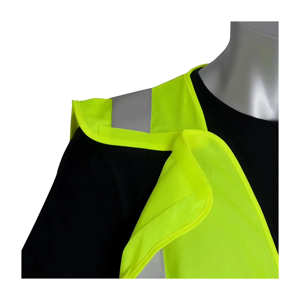 PIP 305-5PVFRLY-2X/3X ANSI Type R Class 2 FR Treated Solid Breakaway Vest