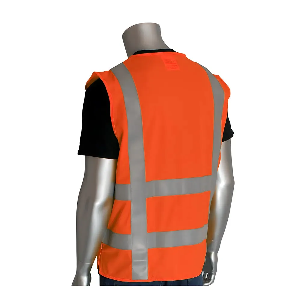 PIP 305-5PVFROR-L/XL ANSI Type R Class 2 FR Treated Solid Breakaway Vest