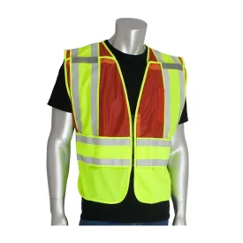 PIP Safety ANSI Type P Class 2 Public Safety Vest without Logo, Red