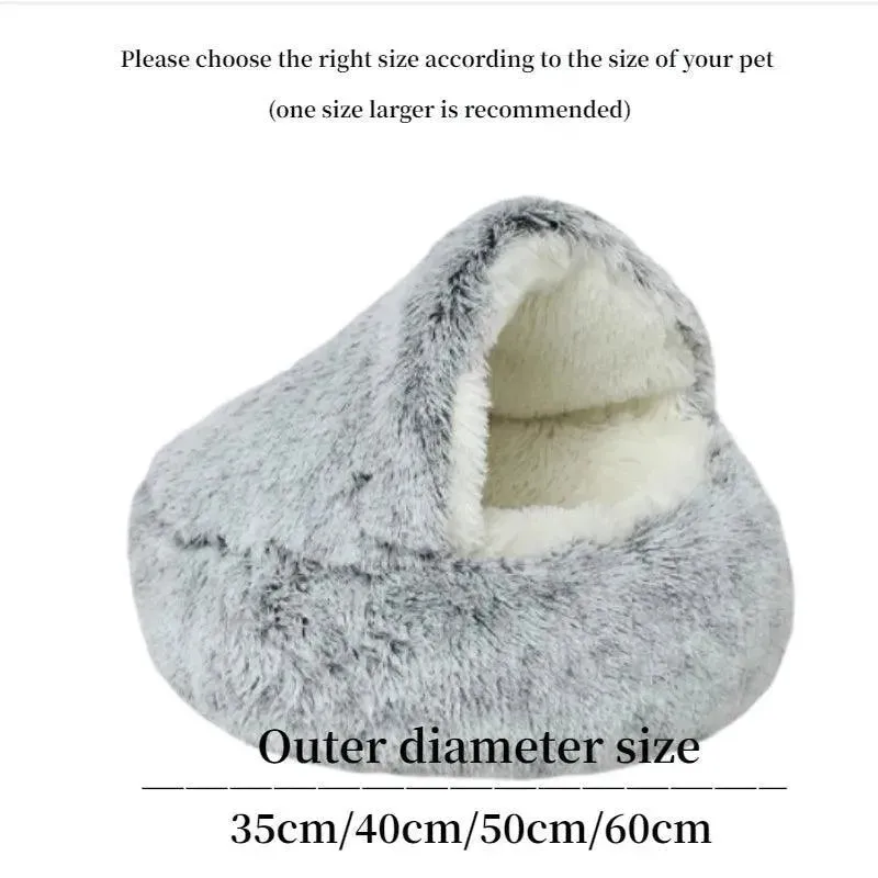 Plush Round Pet Bed House