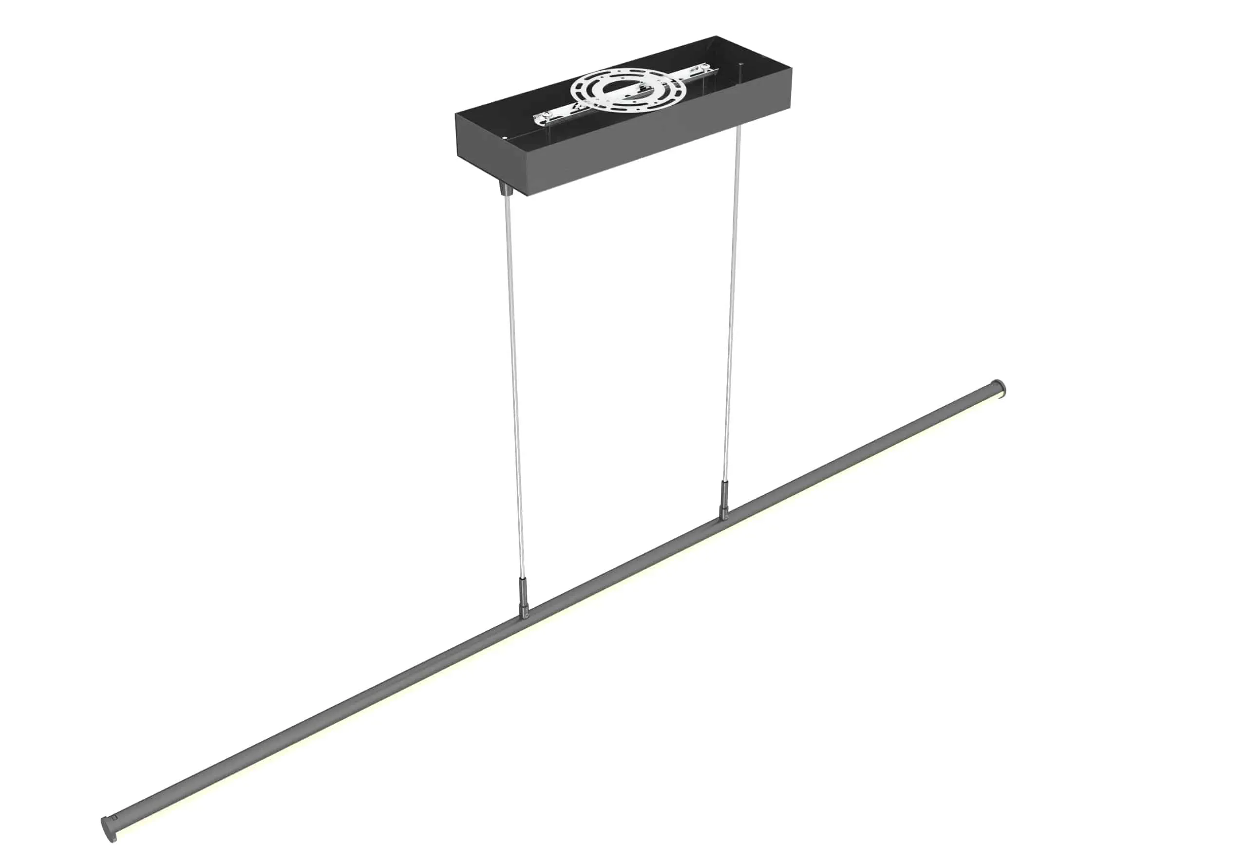 Power & CCT Adjustable Black Linear Tube Decorative Suspension Light, 20W/25W/30W, 3000K/3500K/4000K