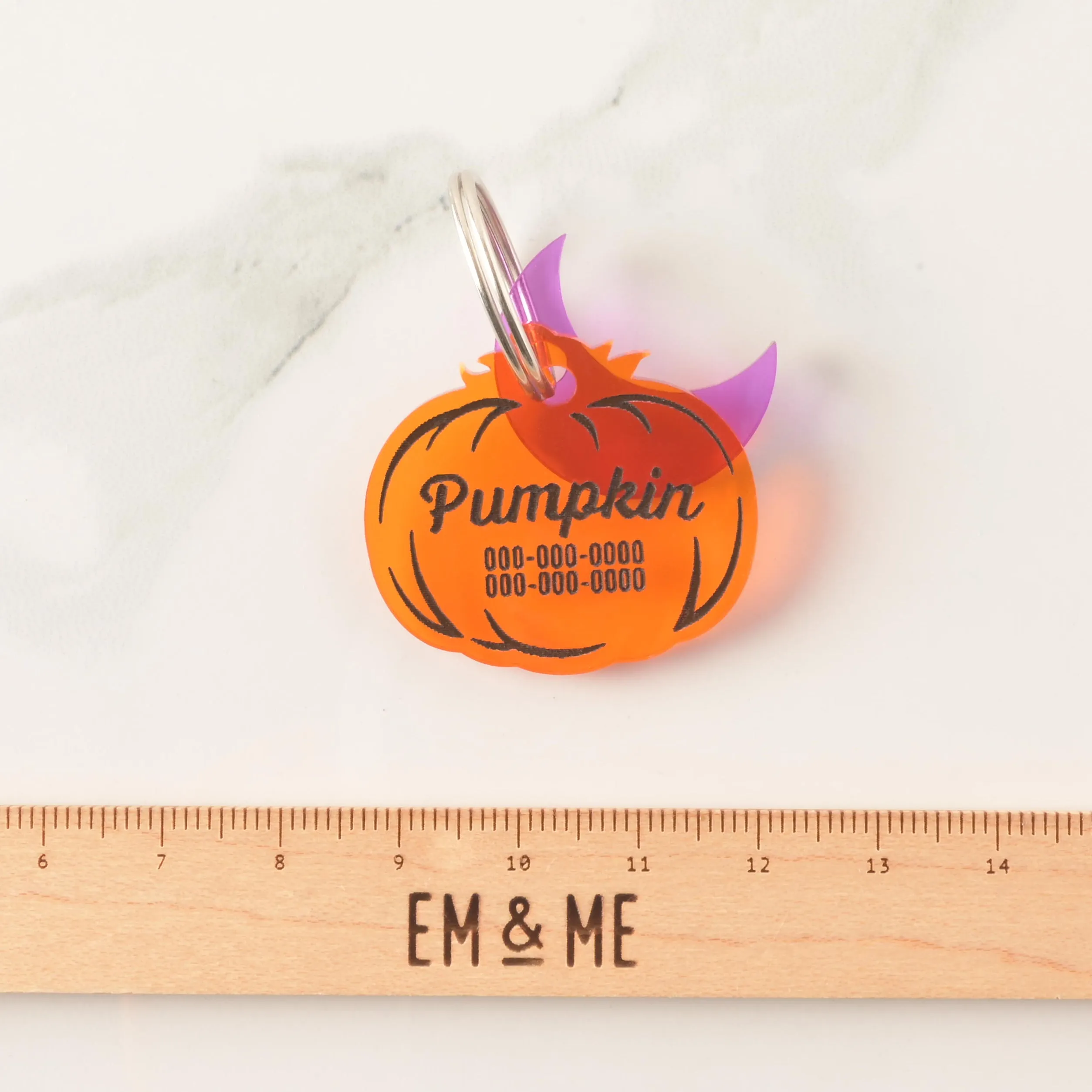 Pumpkin Personalized Pet Tag